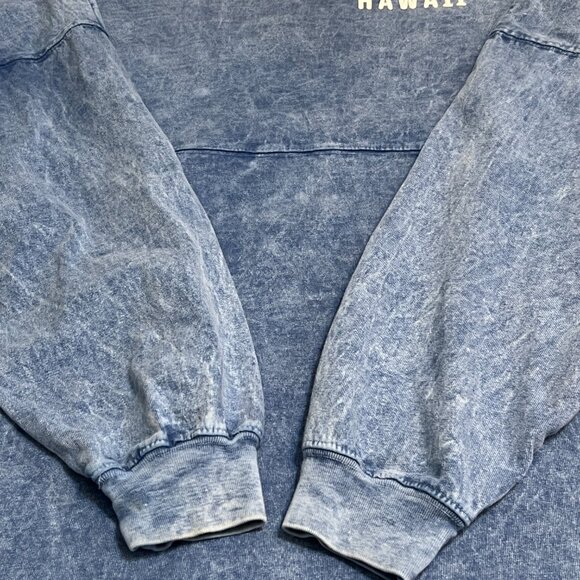 Spirit Jersey Hawaii Aloha Rainbow Blue Acid Wash Long Sleeve Shirt Adult L USA - Picture 3 of 8